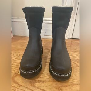 HUNTER roll top shearling boots